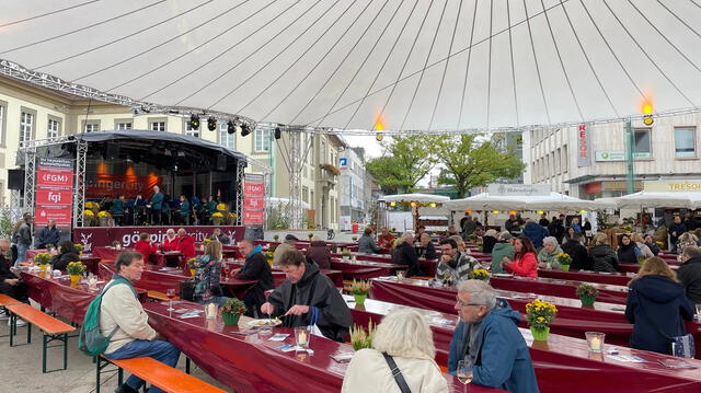 En el lugar se celebraba la 19ª Fiesta del Vino de Göppingen. Foto: SWR.   