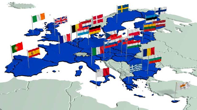  En la Unión Europea viven más de 500 millones de personas. En la década de 1960 en Francia, el país rechazó 2 veces la solicitud del Reino Unido de ingresar en la comunidad. Foto: Economía Simple.    