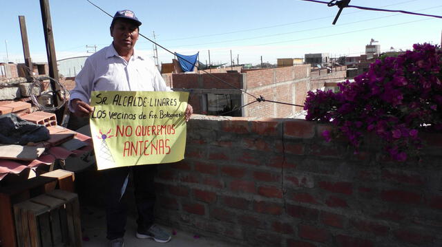 Vecinos denuncian antena en vivienda de Arequipa.Foto: Mirelia Quispe/URPI LR   