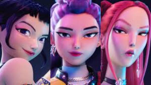  Zoey, Rumi y Zoey son las integrantes de HUNTR/X. Foto: Netflix Facebook   