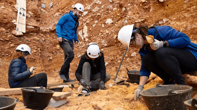  Trabajos de excavación en la Gran Dolina en Atapuerca. Foto: IPHES-CERCA   