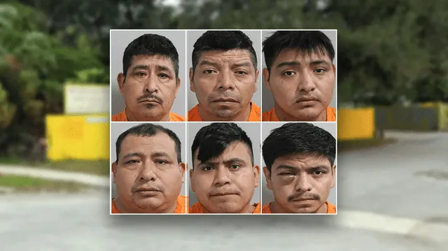  Inmigrantes guatemaltecos detenidos. Fuente: Oficina del Sheriff del Condado de Polk   