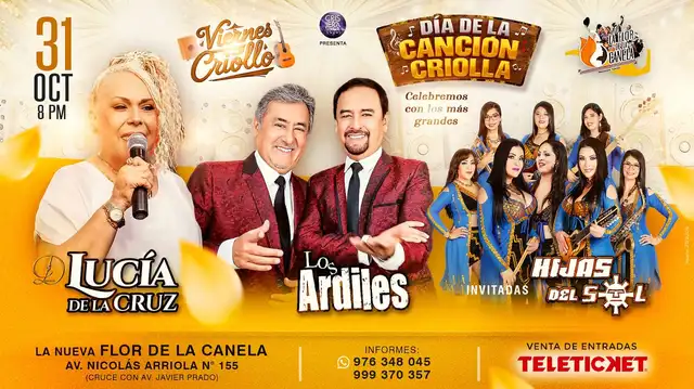 Lucía de la Cruz, Los Ardiles y Las Hijas del Sol juntas por el Día de la Canción Criolla. Foto: difusión. Lucía de la Cruz, Los Ardiles y Las Hijas del Sol juntas por el Día de la Canción Criolla. Foto: difusión.