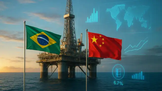 En 2024, China compró el 44% del petróleo exportado por Brasil. Foto: ChatGPT<br> En 2024, China compró el 44% del petróleo exportado por Brasil. Foto: ChatGPT<br>