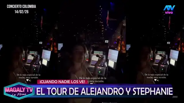  Stephanie Cayo en concierto de Alejandro Sanz en Colombia. Captura: ATV   