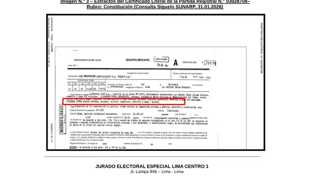  Resultado del pedido de información que el JEE le hizo a la Sunarp.   