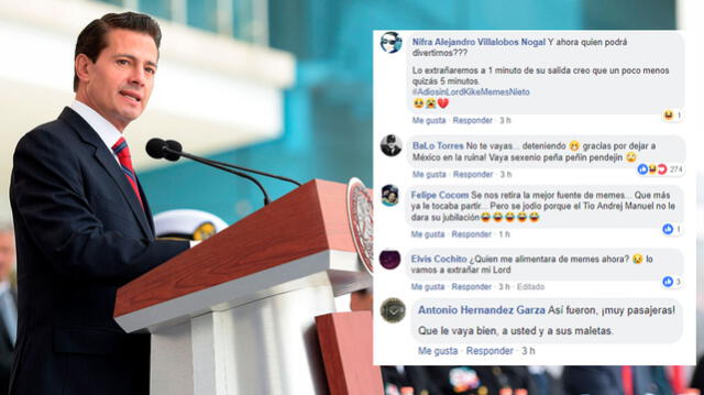 Facebook: Peña Nieto realiza emotiva despedida, pero usuarios lo trolean sin piedad