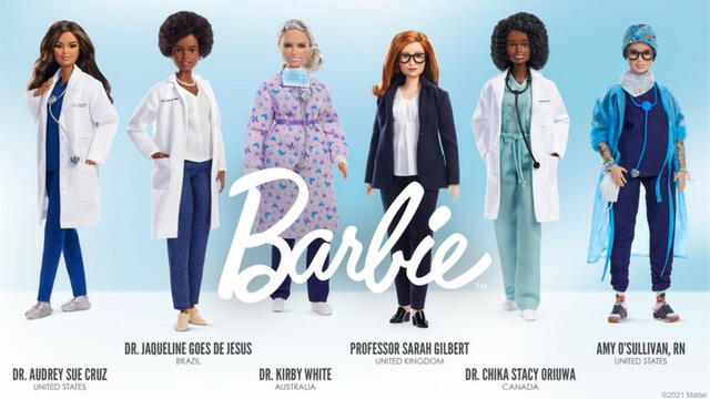 La marca Mattel ha diseñado seis muñecas Barbie en honor a las mujeres que se desempeñan en ingeniería, ciencia, tecnología y matemáticas. Foto: Mattel.