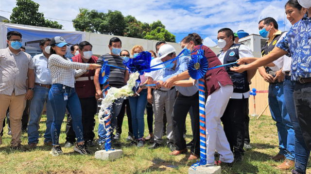 Colocación de la primera piedra del futuro Centro de Salud de Pucará