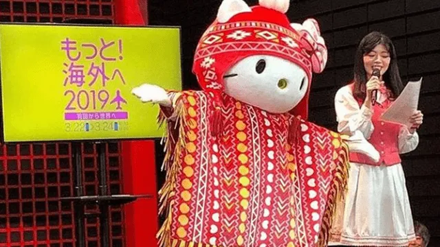 Hello Kitty promociona el turismo peruano usando chullo y poncho en Japón