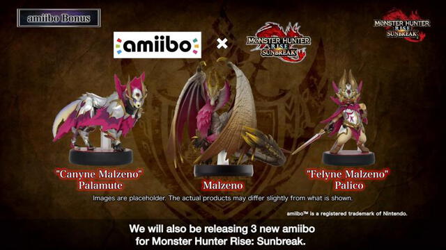 Monster Hunter Rise: nuevos amiibo ofrecerán objetos para Sunbreak