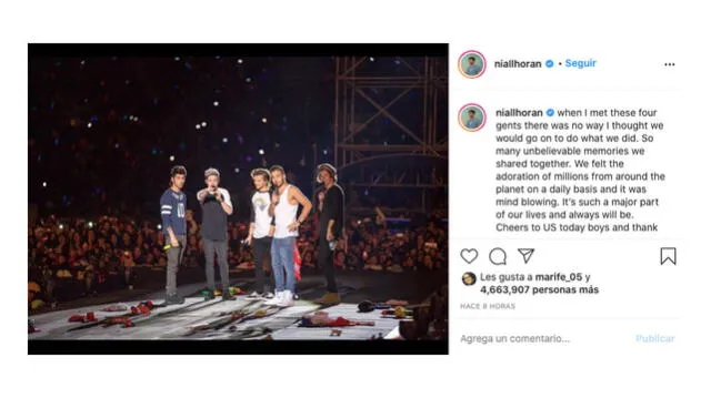 Los integrantes de la 'boy band' compartieron inéditas fotos por motivos de su décimo aniversario. Foto: captura Instagram