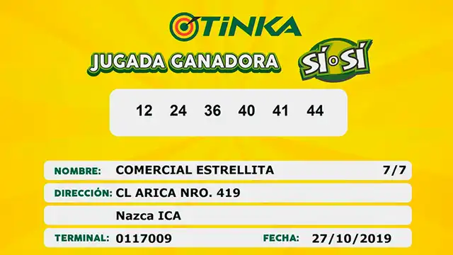 Primer ganador de la jugada "Sí o SÍ".