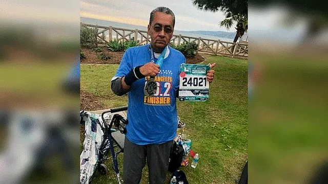 El sujeto tras una maratón en 2018. Había quedado libre tras 26 años de condena. Foto: Facebook.