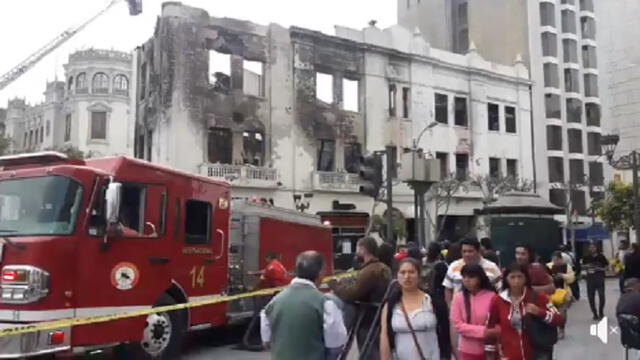 Cercado de Lima: así quedó edificio histórico destruido por incendio en Plaza San Martín [VIDEO]