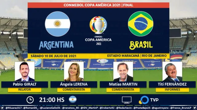 Argentina vs Brasil por TV Pública. Foto: Puntaje Ideal/Twitter