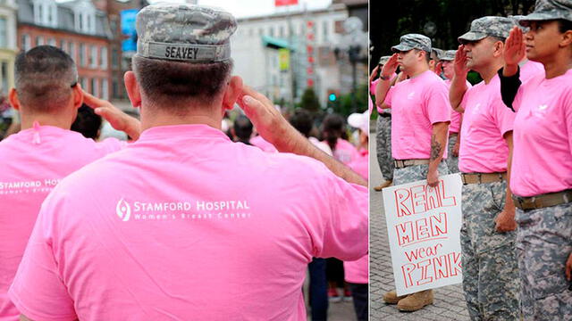 Militares de Estados Unidos usaron un polo rosado en el 2012. Fotos: Lindsay Nielberg // Atamford Advocate