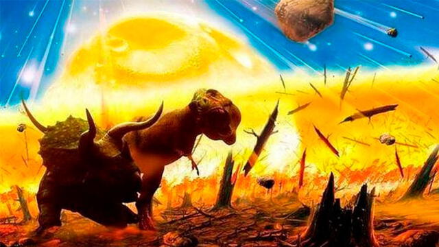 El asteroide de 10 km de ancho devastó la mayor parte de la vida en la Tierra y significó el fin de los dinosaurios. Imagen: ABC.
