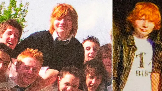 El joven Ed Sheeran en la secundaria.