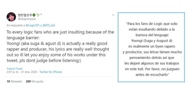 Fans piden que no prejuzguen el trabajo de Yoongi solo por su nacionalidad.