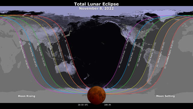 Mapa eclipse lunar 8 de noviembre 2022
