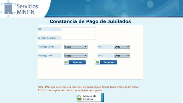 MINFIN: ¿cómo consultar jubilados y constancia de pagos en línea en Guatemala? MINFIN: ¿cómo consultar jubilados y constancia de pagos en línea en Guatemala?