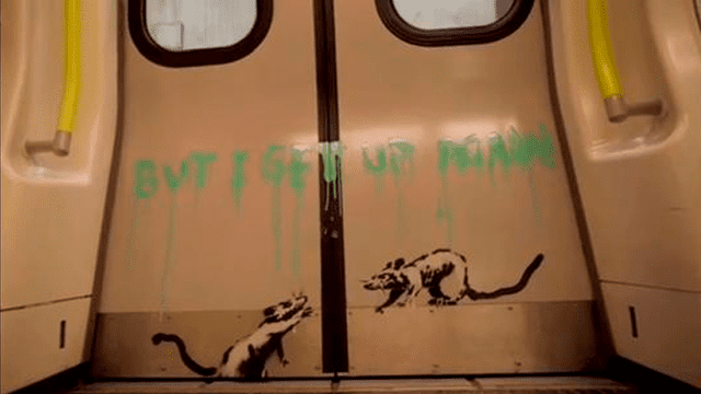 Inglaterra – transporte – Banksy – arte – pintura