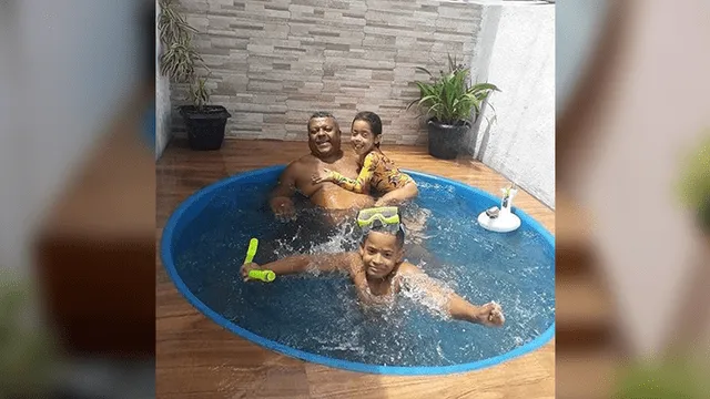 Facebook viral: familia de albañil soñaba con tener piscina en casa y él los sorprende con increíble construcción [FOTOS]