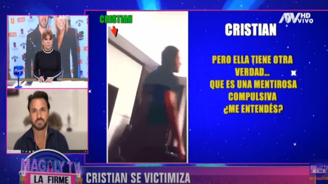 Magaly Medina pelea en vivo con Christian Zuárez y asegura que él solo busca dinero de Laura Bozzo. Foto: Captura ATV.