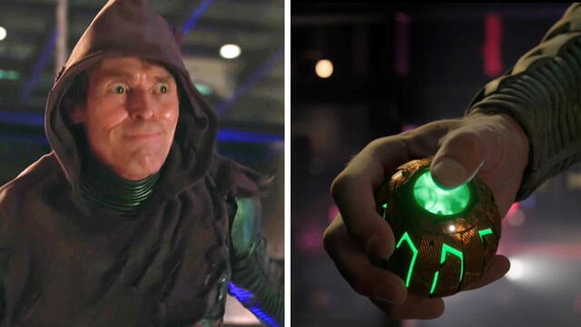 Nuevo vistazo a Willem Dafoe como Duende Verde para Spider-Man: no way home. Foto: composición/captura de YouTube/Sony/Marvel