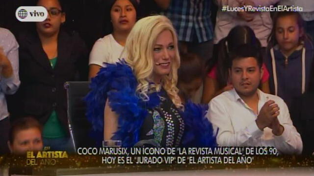 Coco Marusix expresó su alegría al aparecer en el programa de Gisela. Foto: captura de América