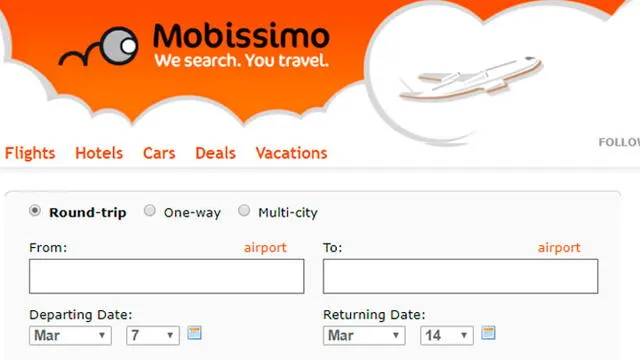 Mobissimo: portal web para encontrar vuelos baratos