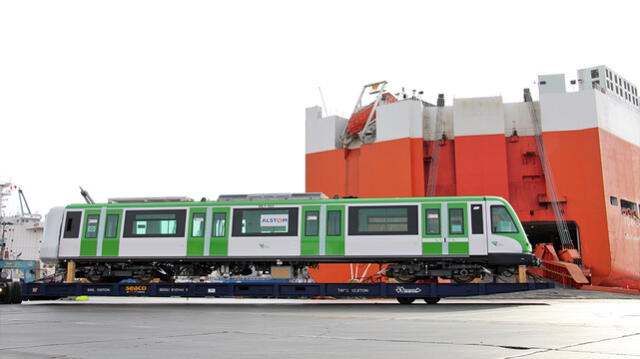 Metro de Lima: llega el quinto de los 20 nuevos trenes para Línea 1 [FOTOS]
