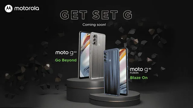 Los nuevos Moto G60 y Moto G40 Fusion. Foto: Motorola