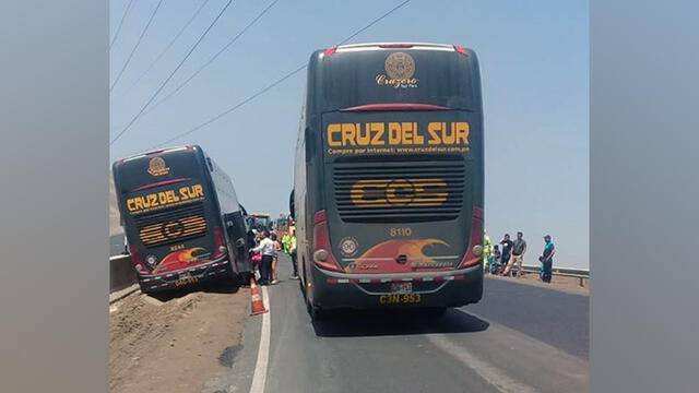 Bus interprovincial se despista en variante de Pasamayo [FOTOS]