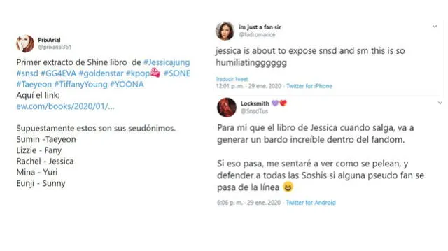 Los fans han empezado a teorizar sobre los personajes de la novela, y creen que Jessica podría dar pistas de su relación real con Girls Generation.