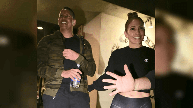 Jennifer Lopez emociona a Alex Rodriguez con una polera y leggins ajustados