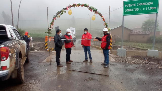 Inauguración de puente Chancasa en Áncash