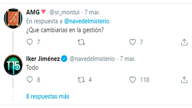 Iker Jiménez se encuentra en desacuerdo con la gestión. (Foto: captura de Twitter)