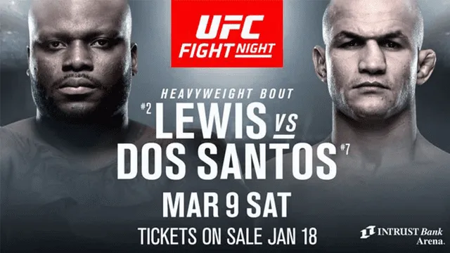 UFC Fight Night: Junior Dos Santos fulminó a Derrick Lewis en el evento estelar [RESUMEN]