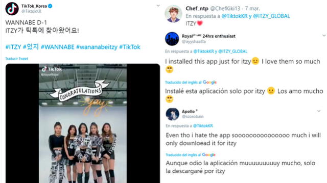 ITZY en TikTok