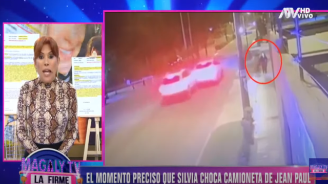 Magaly Medina señala que choque de Silvia Cornejo a Jean Paul Gabuteau parece tentativa de homicidio. Foto: Captura ATV.