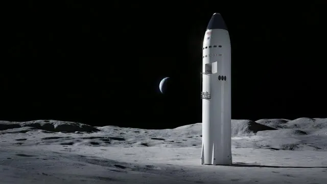 La nave Starship ha sido diseñada por SpaceX, propiedad del magnate Elon Musk. Será el vehículo que lleve a los humanos a la Luna y también a Marte. Foto: Space X