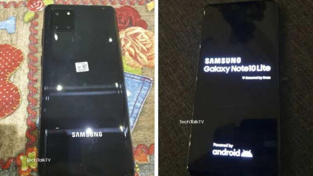 Samsung: se filtran las primeras imágenes reales del Samsung Galaxy Note 10 Lite