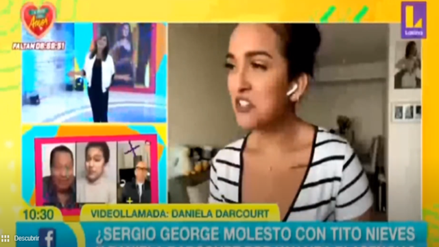 Daniela Darcourt se pronuncia sobre el alejamiento de Sergio George tras indirectas a Yahaira Plasencia. Foto: Captura Latina.