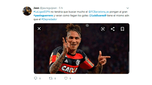 Paolo Guerrero: hinchas del Barcelona eligen al peruano como remplazo de Luis Suárez