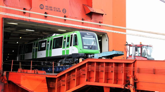 Metro de Lima: llega el quinto de los 20 nuevos trenes para Línea 1 [FOTOS]