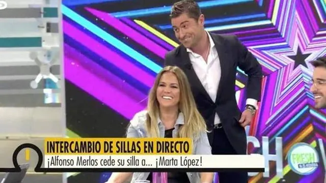 Marta López y Alfonso Merlos son colaboradores del programa de Telecinco, Ya es mediodía. (Foto: Telecinco)