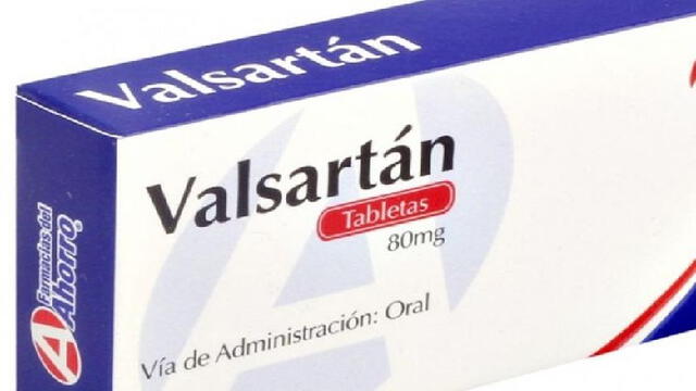 Medicamento Valsartán. Foto: Difusión.