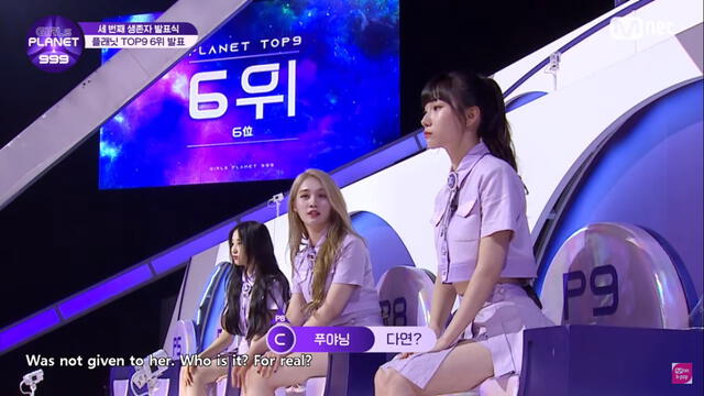 Shana, Yaning y Youngeun son 7, 8 y 9 en el ranking de votación. Foto: Mnet